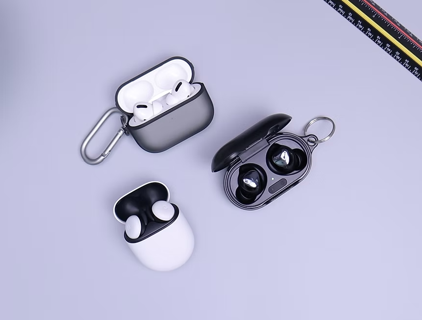 MoTech V2 wireless earbuds in charging case